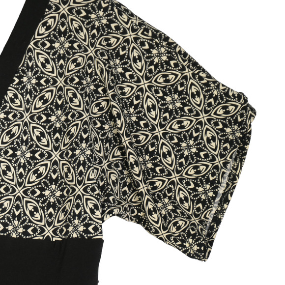 City Triangles Dress Womens Large Black Brown Contrast Sheath Shift Slinky - Picture 6 of 8